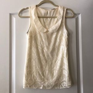 Cream tank blouse